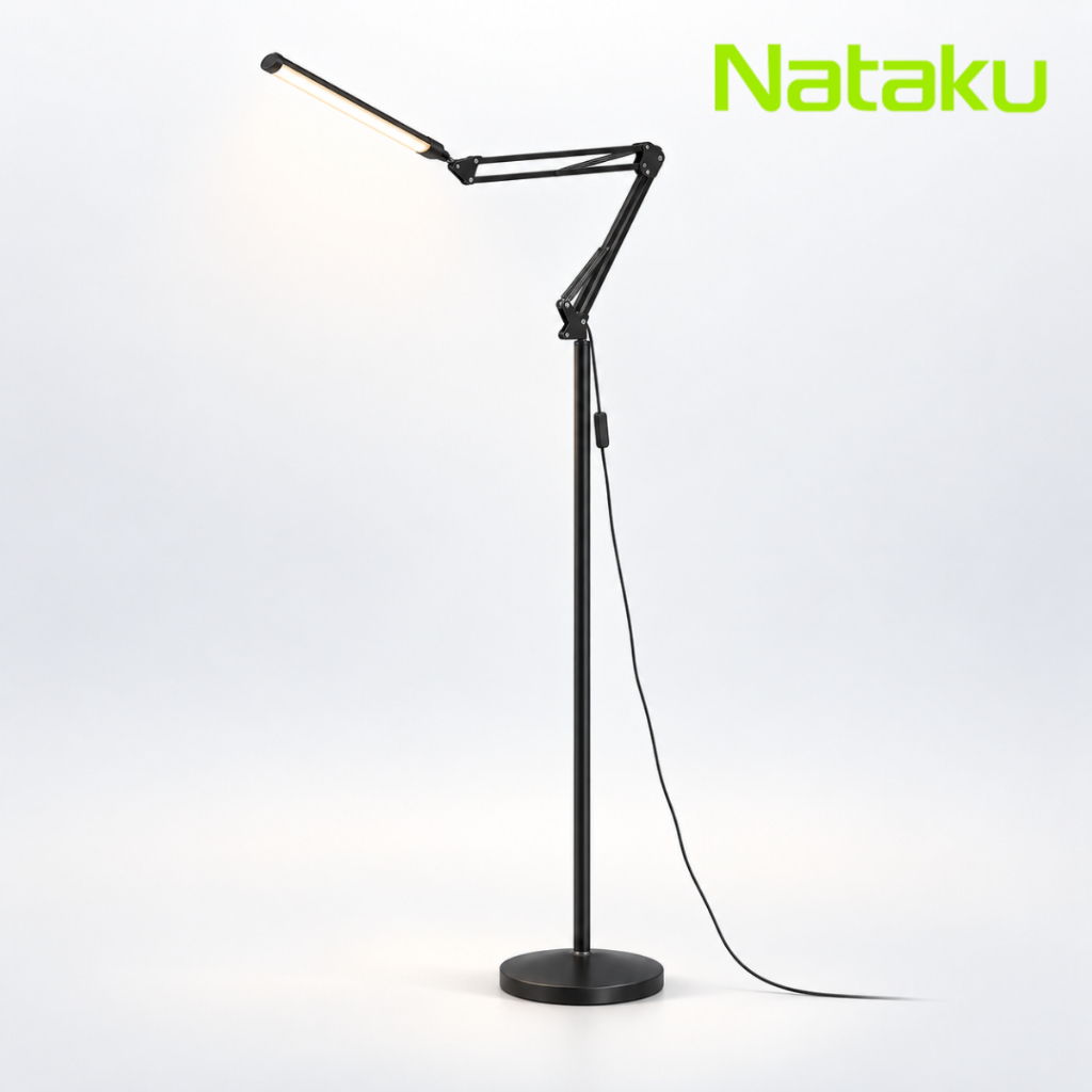 Natakuโคมไฟตั้งพื้น โคมไฟอ่านหนังสือ floor lamp พับเก็บได้ ปรับระดับได้ ปรับได้ 3 สี ถนอมสายตา