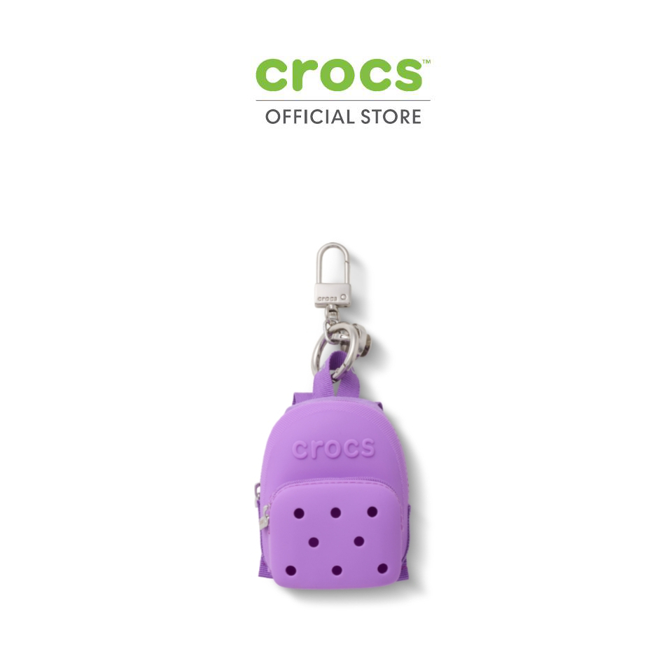 CROCS พวงกุญแจ CLASSIC BACKPACK BAG CHARM - PURPLE BOLT