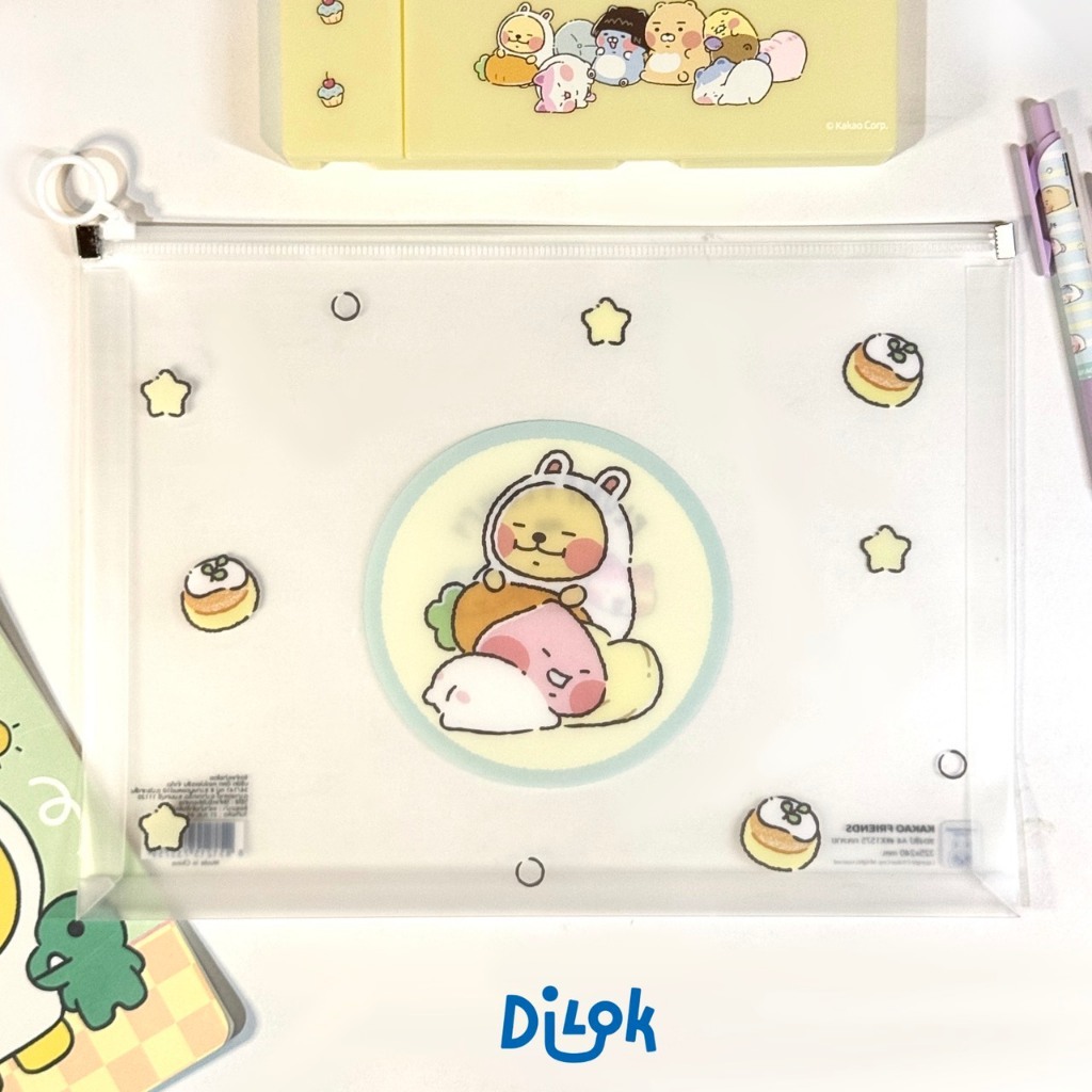 KAKAO FRIENDS ظرف A4 بسحاب PVC شفاف — صورة 7