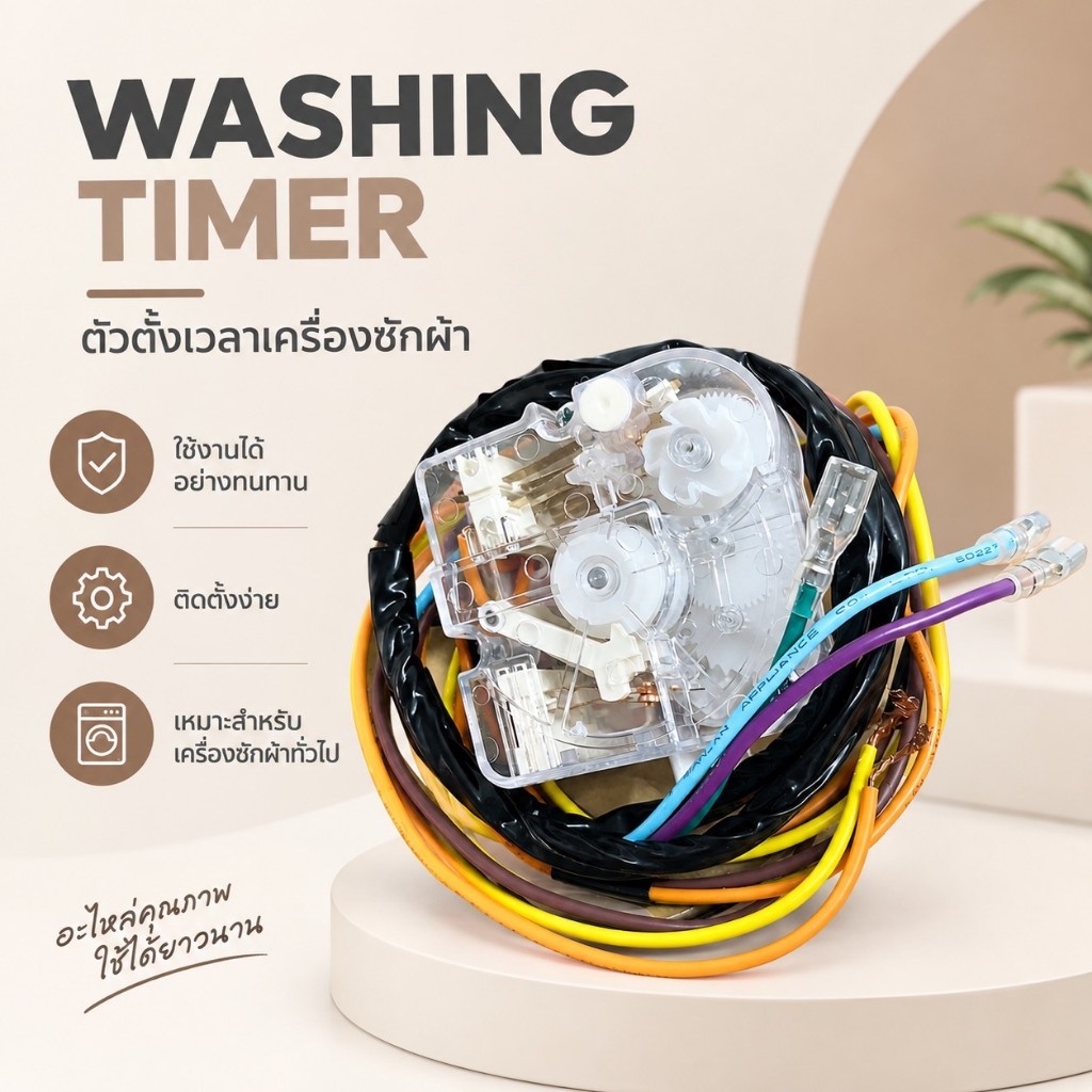Toshiba(โตชิบา)/อะไหล่เเท้/Washing Timer/ตัวตั้งเวลาการซักโตชิบา/F17438000007381/ใช้กับรุ่นVH-H120WT