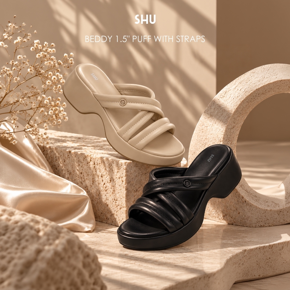 SHU BEDDY 1.5" PUFF WITH STRAPS รองเท้าแตะ