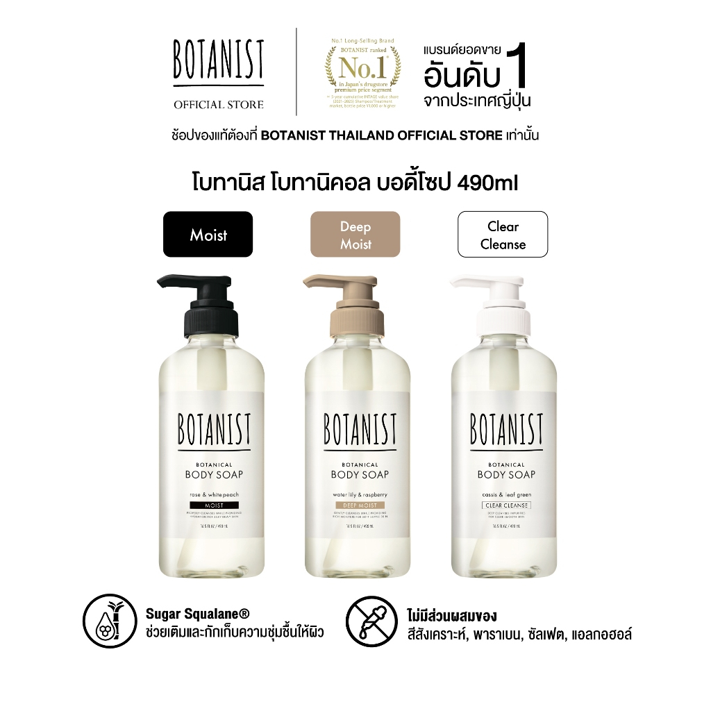 BOTANIST โบทานิคอลบอดี้โซป Body Soap (3 สูตร) 490 ml