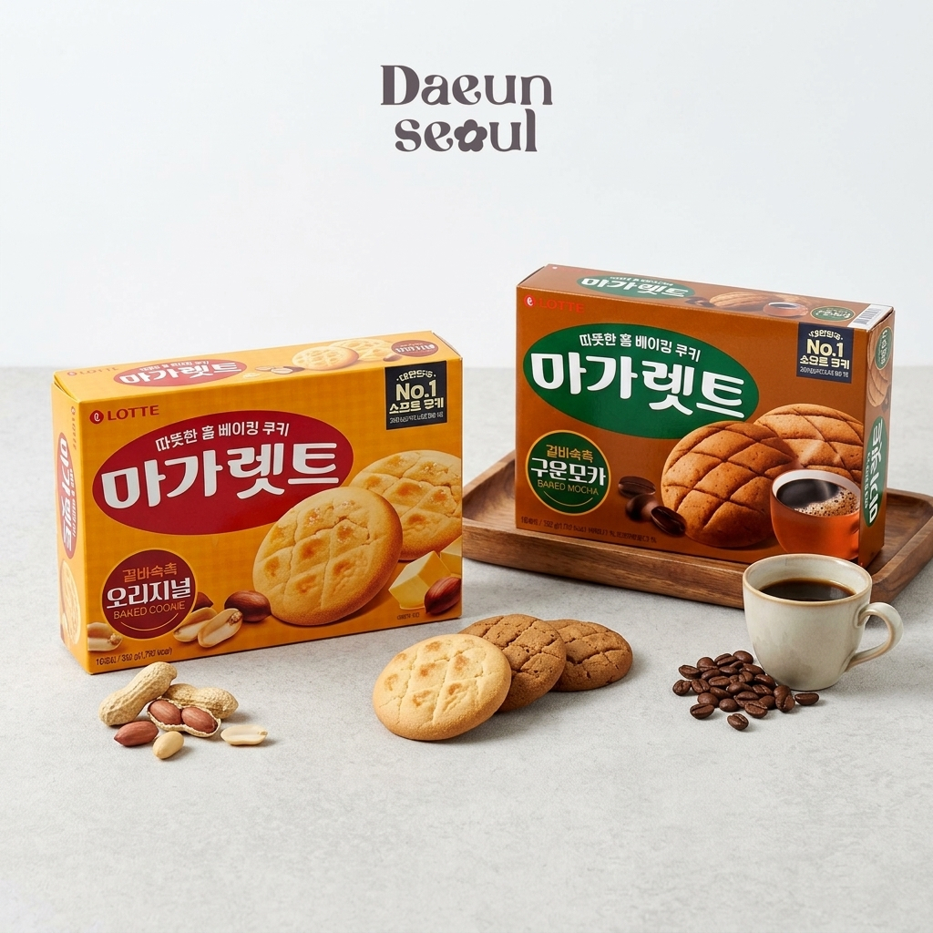 [คุกกี้โฮม 2 รสชาติ] LOTTE Magaret Original Cookie 176g/Mocha Cookie 352g