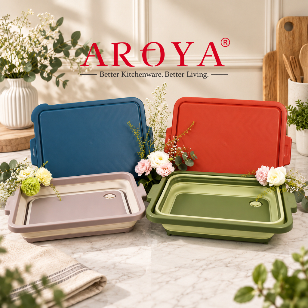 {AROYA} 4 in 1 Multi-Purpose Foldable Basin กะละมังพับได้อเนกประสงค์