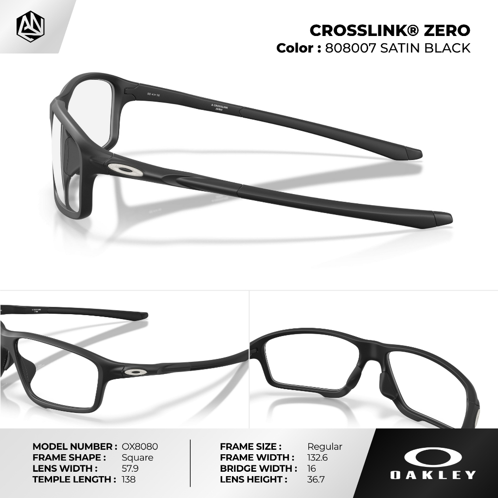 ANZ STUDIO إطار نظارة OAKLEY CROSSLINK ZERO ‏OX8080 خفيف جداً — صورة 8