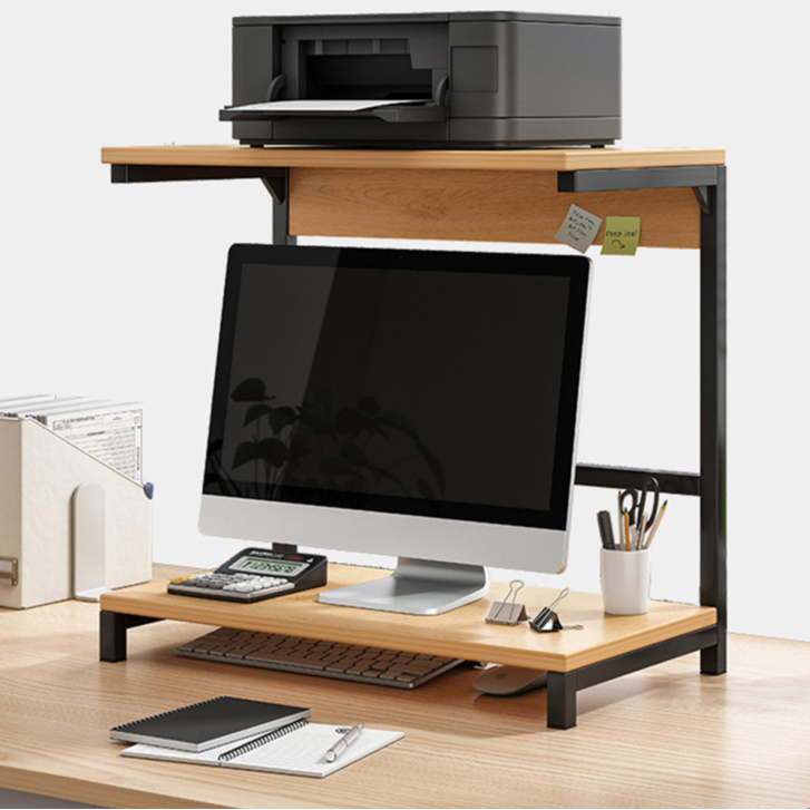 ชั้นวางคอมพิวเตอร์ตั้งโต๊ะ 2ชั้น Desk Shelf วางปริ้นเตอร์ โครงเหล็กแข็งแรง รับน้ำหนักได้เยอะ