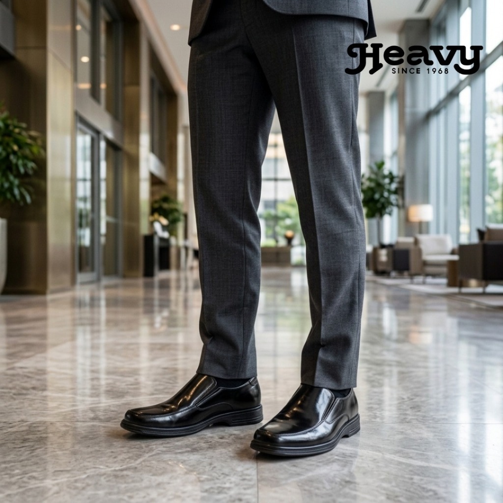 HEAVY SHOES حذاء رسمي سهل الارتداء PB0873 — أسود