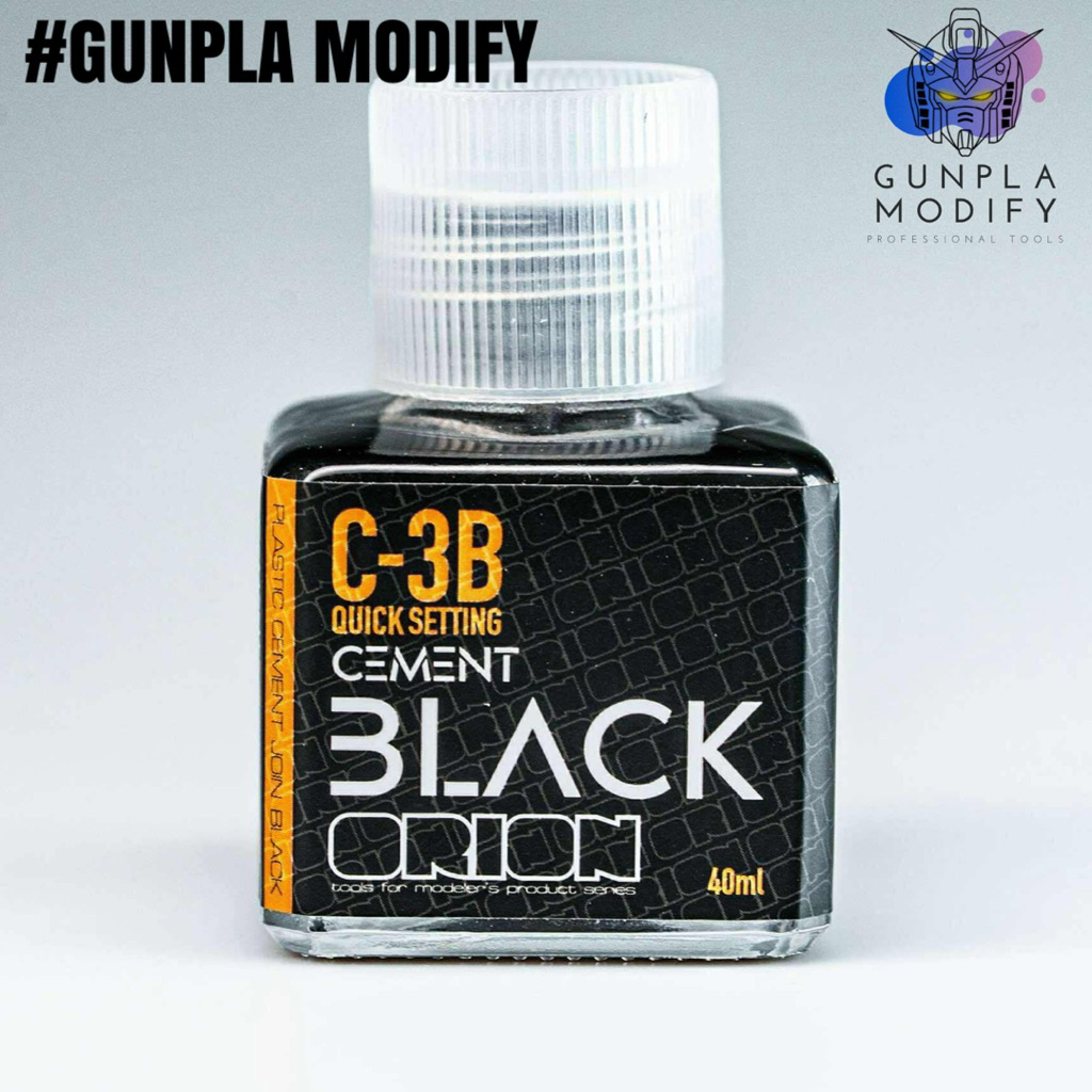 ORION C-03B Extra Thin Cement Quick Setting BLACK กาวประสานแห้งเร็ว เนื้อกาวสีดำ ขนาด 40ml