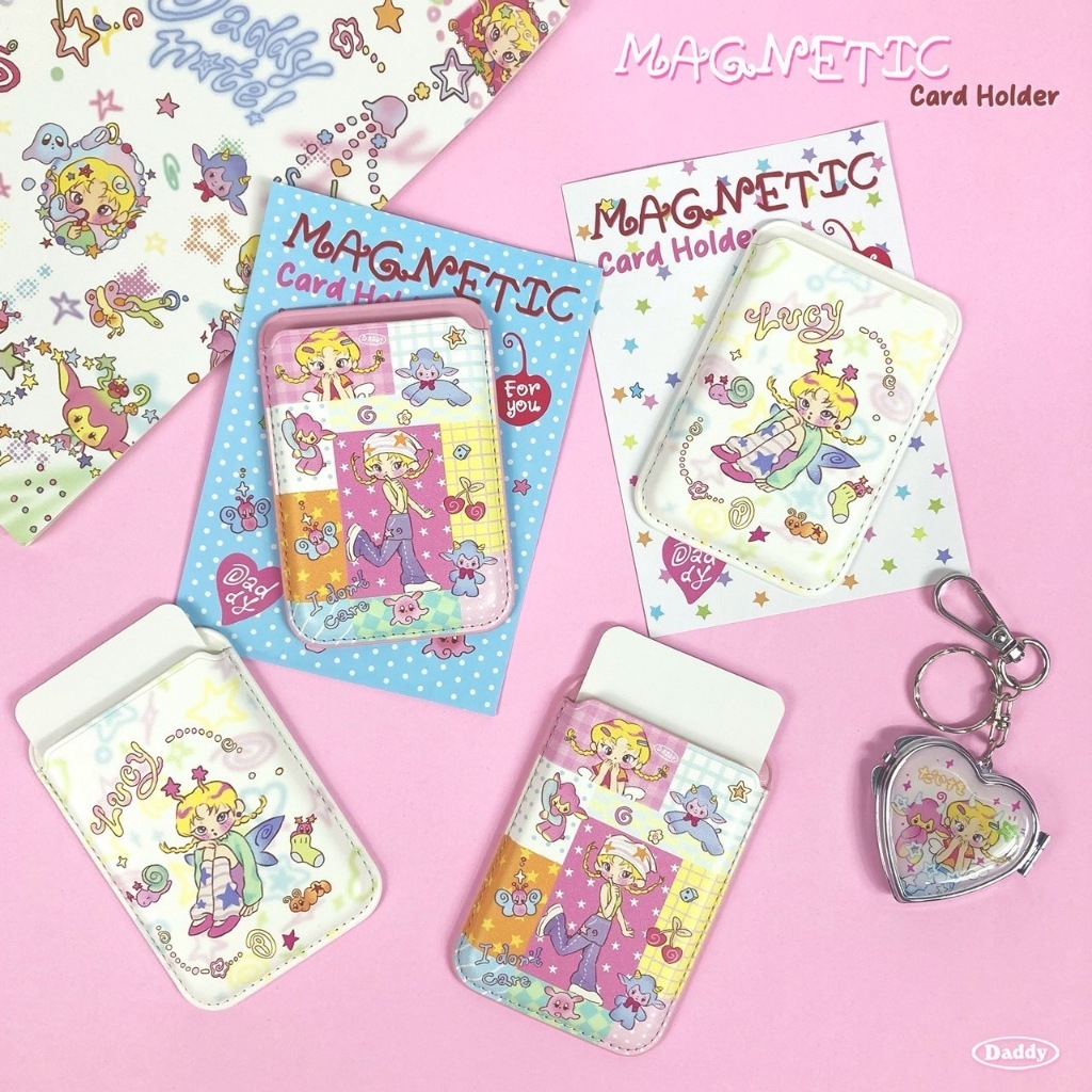 DADDY | Lucy Magnetic Card Holder การ์ดใส่บัตรติดเคสแม่เหล็ก สุดน่ารัก