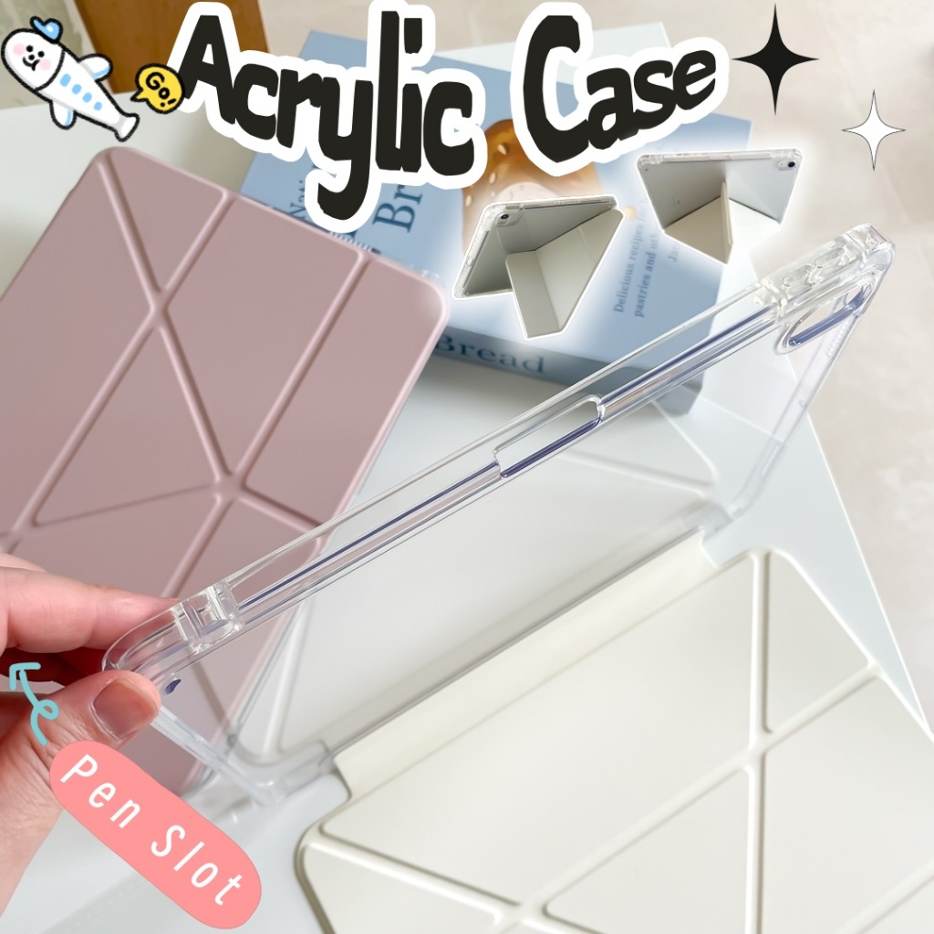 เคสสำหรั มีที่ใส่ปากกาจั FORเคสไอแพด gen9 iPad gen10 gen11 a16 Air6/5 Gen7/8/9-10 10.2 10.9 pro 11"