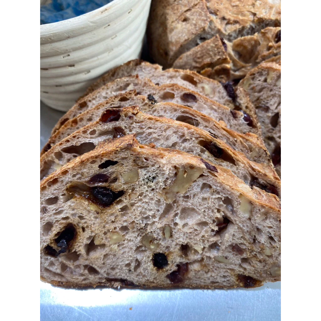 ขนมปัง ซาว์โดว์ แครนเบอร์รี่ วอลนัท ลูกเกด 💥ไม่ใส่น้ำตาล Cranberry Walnut Raisin Sourdough 🍞