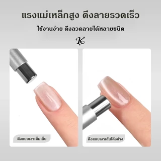 แม่เหล็กดึงสีลูกแก้ว หัวเล็กใหญ่2หัว ดูตสีเล็บเจล แมวตา ทำลายเล็บ อุปกรณ์ทำเล็บ พร้อมส่ง