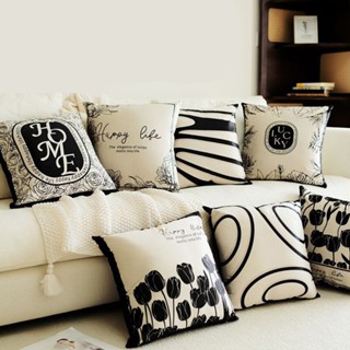 หมอนอิงตกแต่งห้องนั่งเล่น หมอนอิงมีลาย2ด้าน ผ้านุ่มๆกอดสบาย