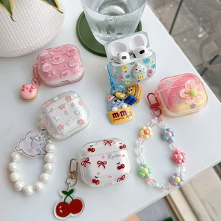 เคสหูฟัง J201 J206 ดอกไม้ใหญ่ เคสใสการ์ตูนนูน Airpods เคสหูฟังบลูทูธ เคสหูฟังไร้สาย Airpods3 Hoco EW 46