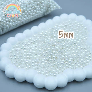 ลูกปัดมุก(มีรู)ขนาด4,5,6mm 1ถุง30g
