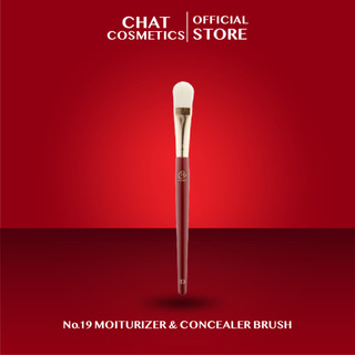 ฉัตร แปรงทรงแบนสำหรับลงครีม มอยเจอไรเซอร์ ไพรเมอร์ หรือ คอลซีลเลอร์ CHAT Moisturizer & Concealer Brush #19