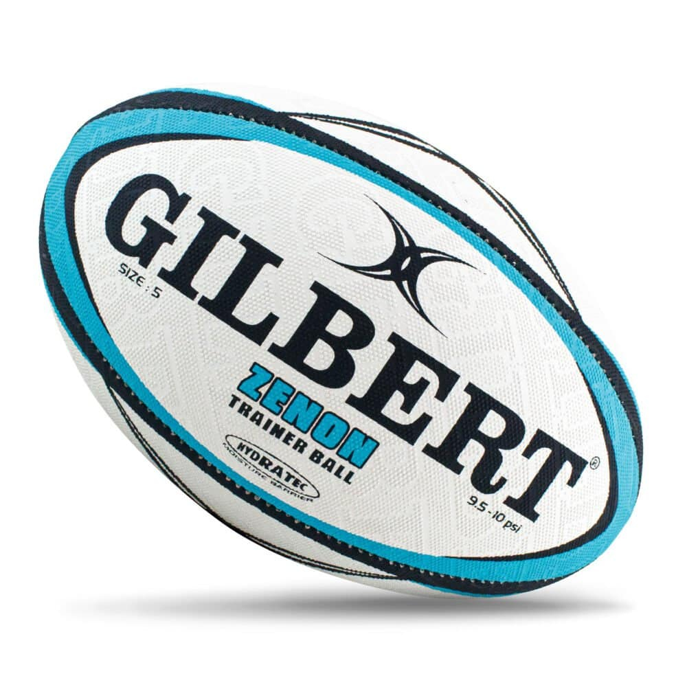 Rugby Ball, Gilbert Zenon Rugby Ball-Teal Size 4, Training Ball, Authentic, #1 Brand, ลูกรักบี้, รัก