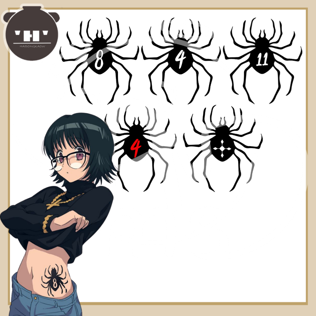 📦 พร้อมส่ง 📦 tattoo แทททู hunter x hunter - shizuku | Phаntоm Trоupе | Spider Tattoos