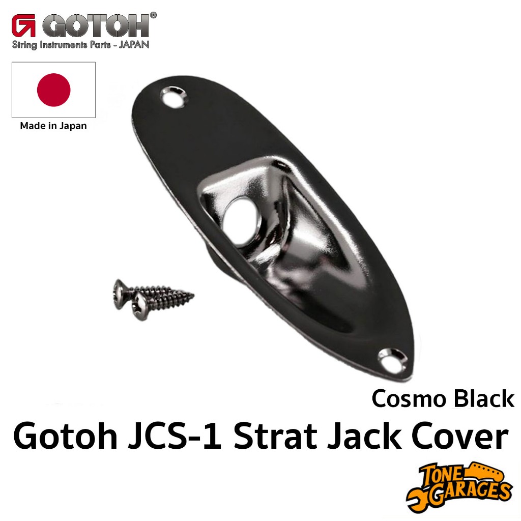 Gotoh JCS-1 Jack Cover Strat ฝาปิดรูแจ๊ค สี Cosmo Black