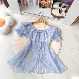 เสื้อแขนตุ๊กตา(อก 32-44)ชายพริ้ว” SO Cute 💫🩷