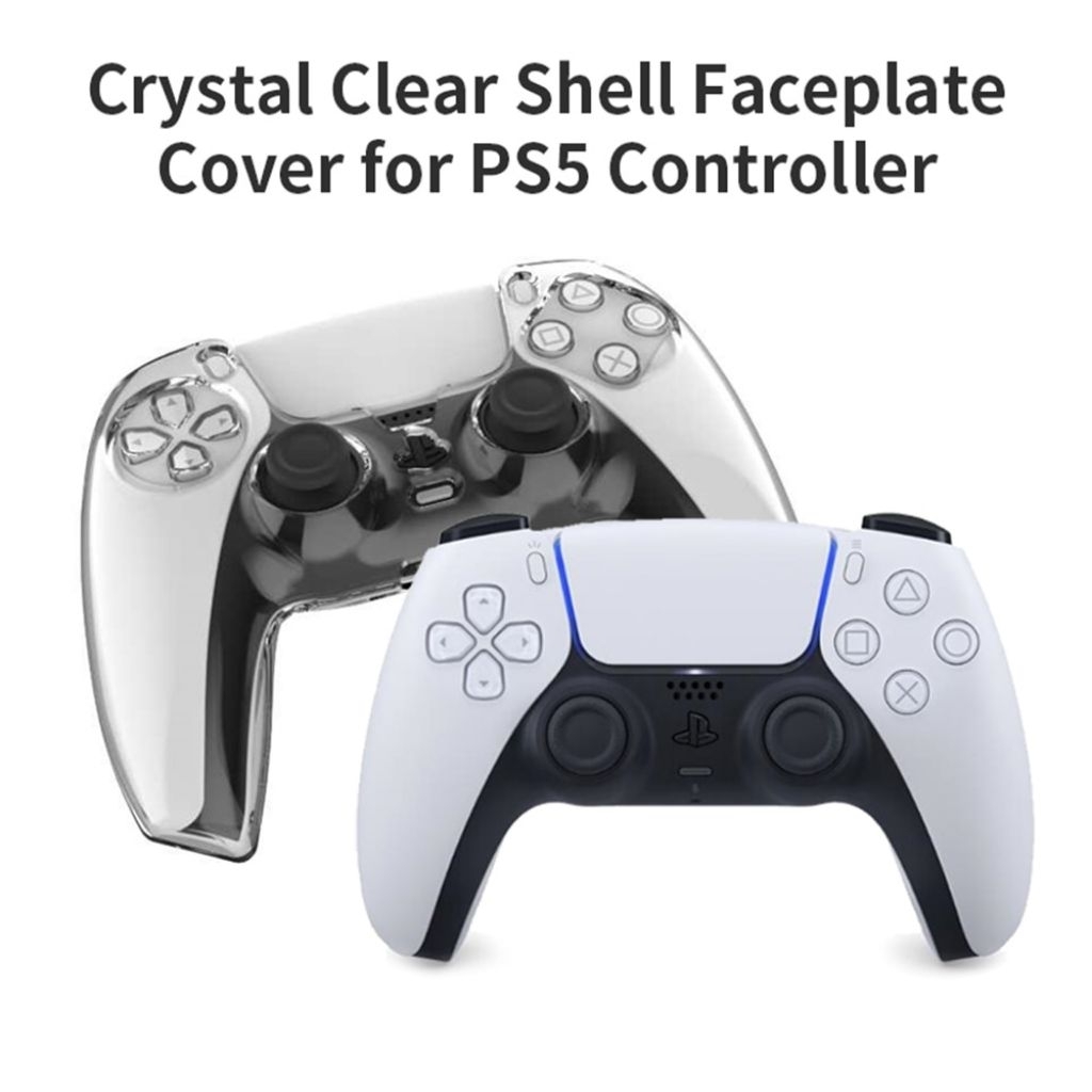 เคสป้องกันคอนโทรลเลอร์ Sony PS5 กันลื่นแบบใสแบบแข็งเคส (PS5 Clear PC Cover Protector Case สําหรับ PS5 Controller)