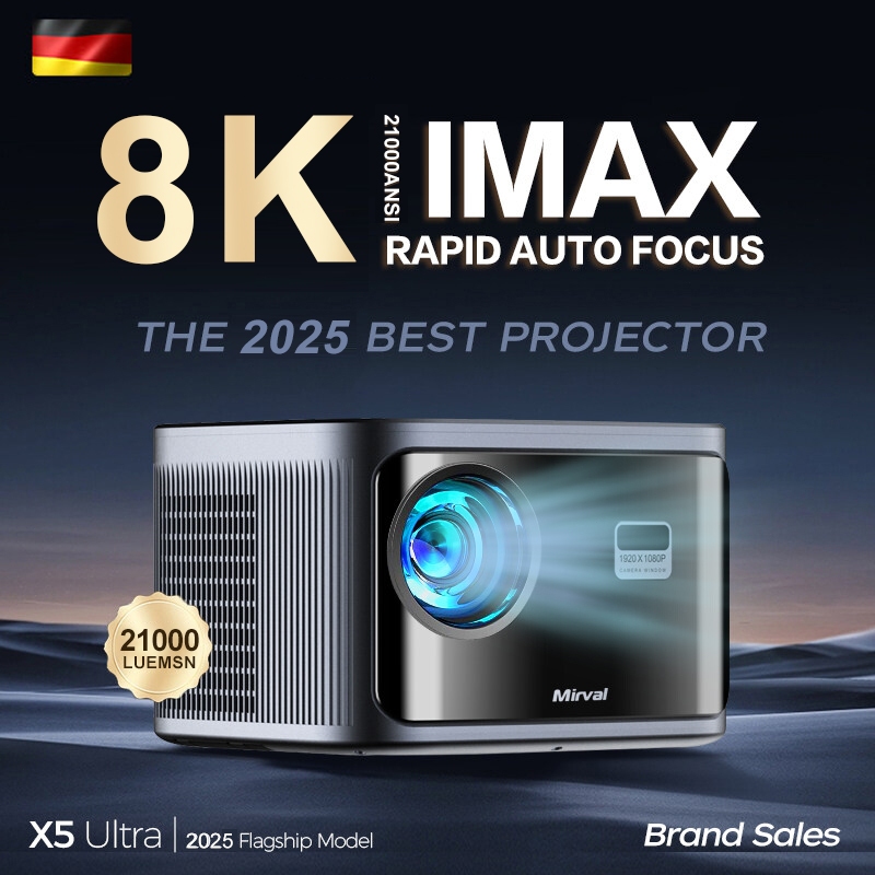 FintexPro X5 Ultra 8k projector 1200 ANSI ต่อมือถือ มินิโปรเจคเตอร์ มีแอปในตัว โฟกัส อัตโนมัติ  โฮมเธียเตอร์ office