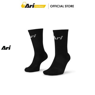 ARI CREW SOCKS - BLACK (AAP0737-01) ถุงเท้าครึ่งแข้ง อาริ สี…