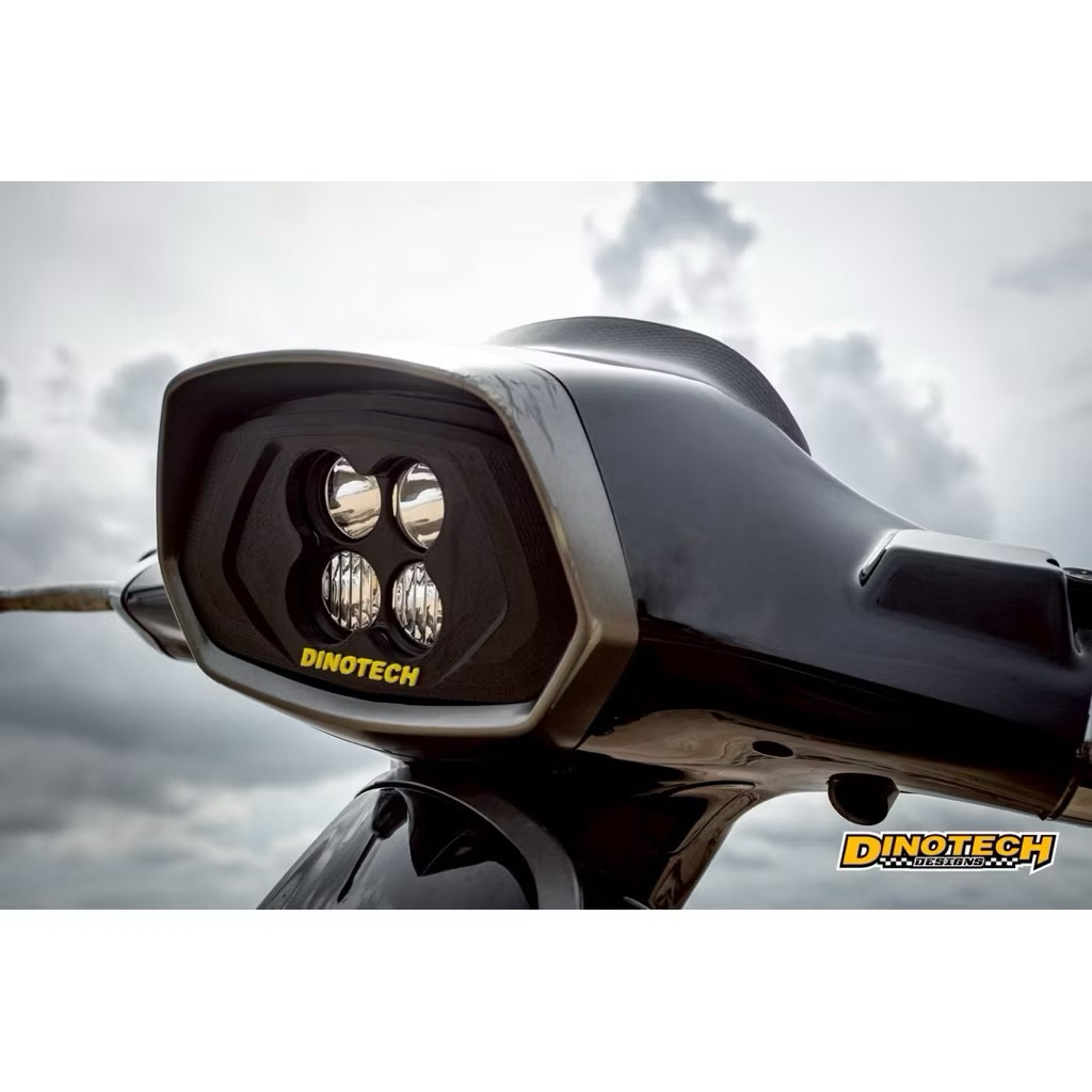 Dinotech ไฟหน้า Spotlight LED สำหรับ Vespa Sprint & S125 & S150 รับประกัน 1 ปี ip68 สปอทไลท์ เวสป้า