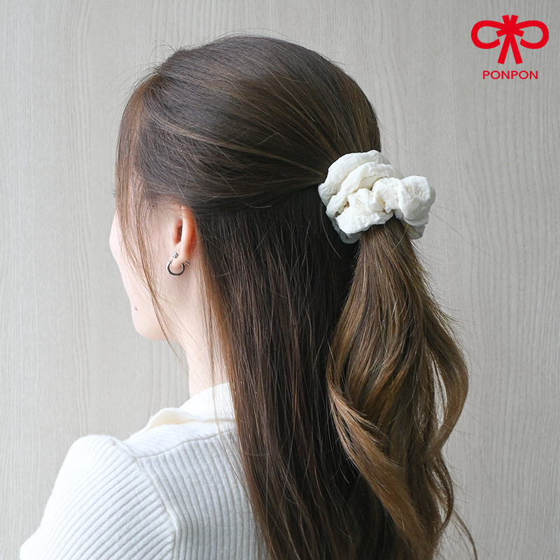 PONPON ยางรัดผมสีเอิร์ธโทน ดีไซน์หวานละมุน เหมาะกับทุกสไตล์ – โปรปัง