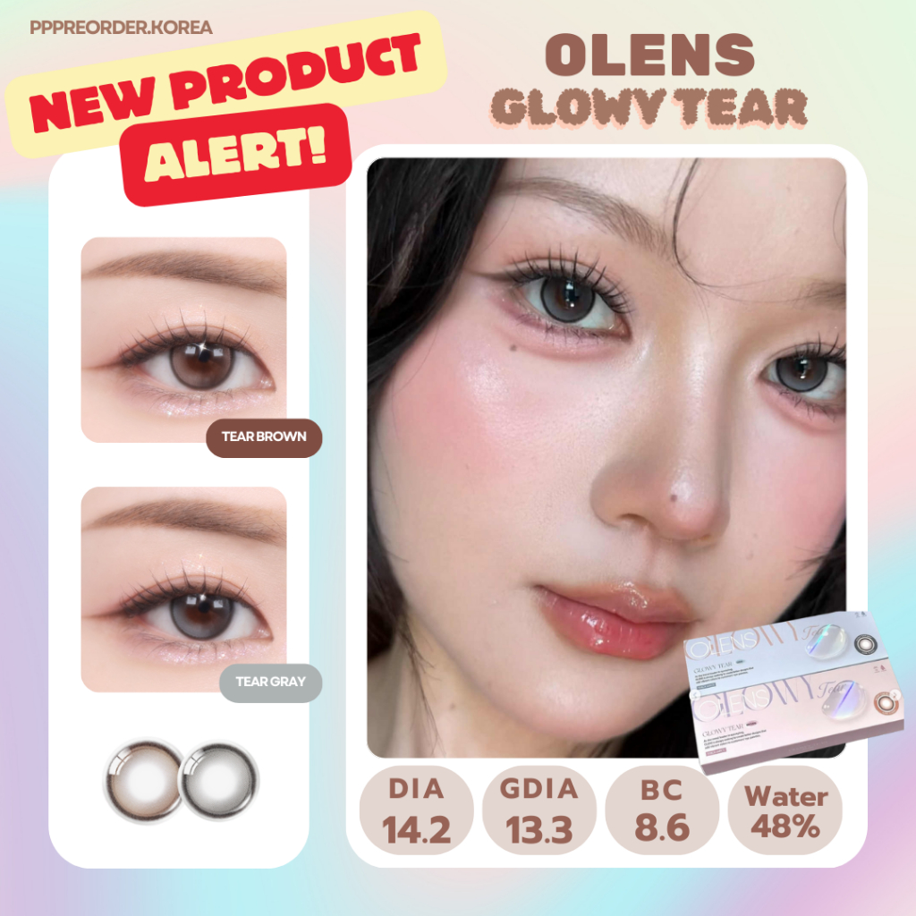 พร้อมส่ง 🌈 OLENS Glowy Tear 🌸 คอนแทคเลนส์รายวัน ใหม่ล่าสุดจากเกาหลี 2 เฉดสีสวยธรรมชาติ