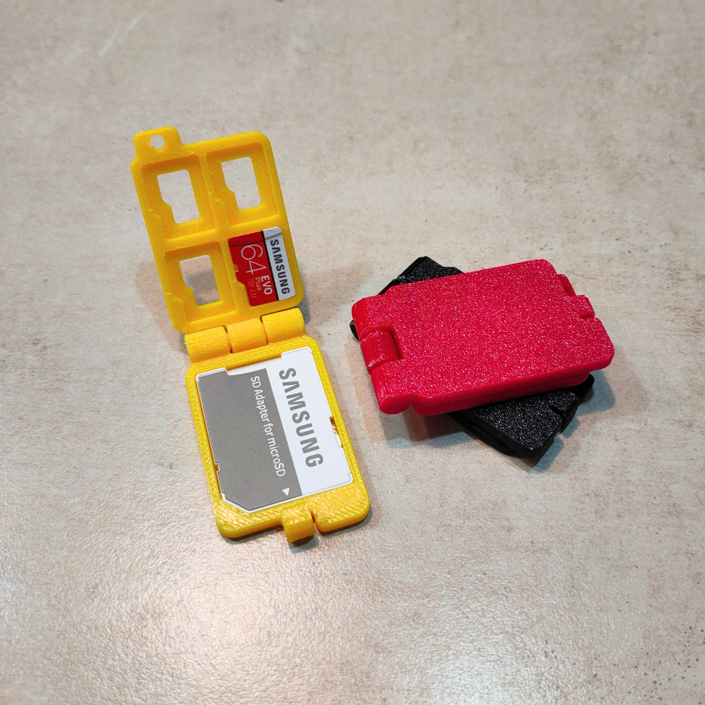 Micro SD Card Box กล่องเก็บการ์ดหน่วยความจำ กล่องใส่เมม ใส่ได้ 1 SD + 4 Micro SD พกพาสะดวก [3D Print]