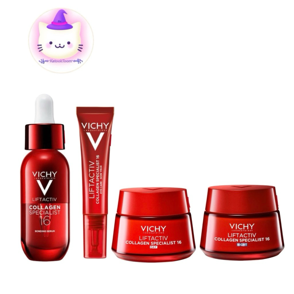 งานไทยแท้ Vichy Liftactiv Collagen Specialist 16 Bonding Serum 30 ml./ Eye Care/day cream/night crea