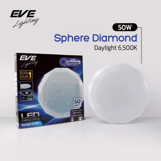 EVE โคมไฟติดเพดาน พร้อมแผงแอลอีดี ทรงเพชร LED ขนาด 24, 36, 50W แสงขาว (ไม่เอากล่องลดเพิ่ม 10%)