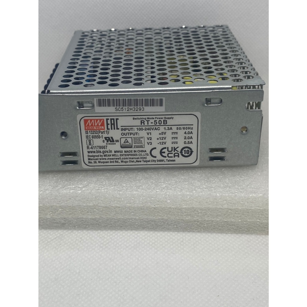 RT-50B Switching Power Supply INPUT : 100-240VAC OUTPUT : + 5VDC 4A + 12VDC 2A - 12VDC 0.5A