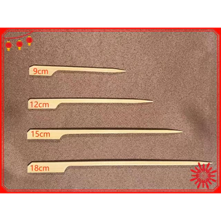 ไม้เสียบหัวธง ไม้เสียบลูกชิ้น ขนาด 9CM,12CM,15CMและ18CM 20CM(แพ็คละ100 ชิ้น) #Teppo skewers