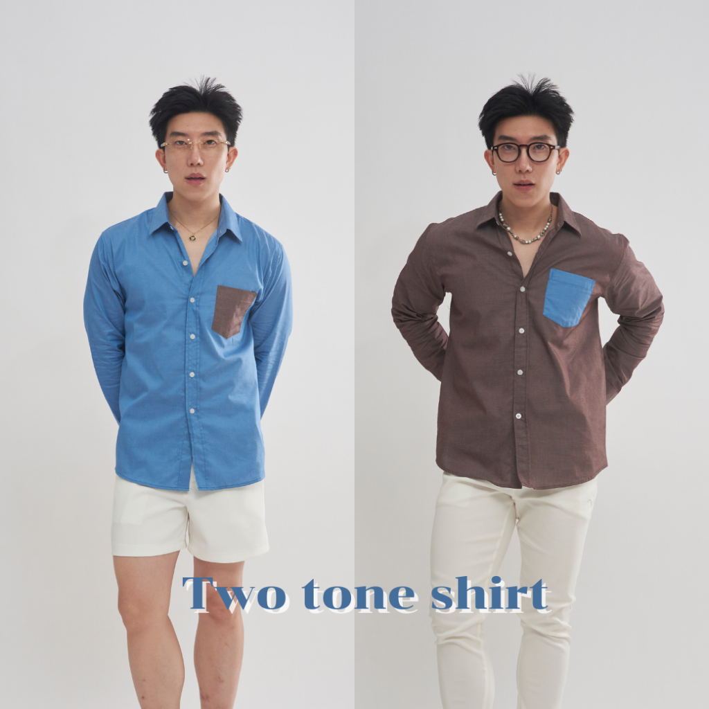 SM034-Smart Shirt l Two Tone Shirt