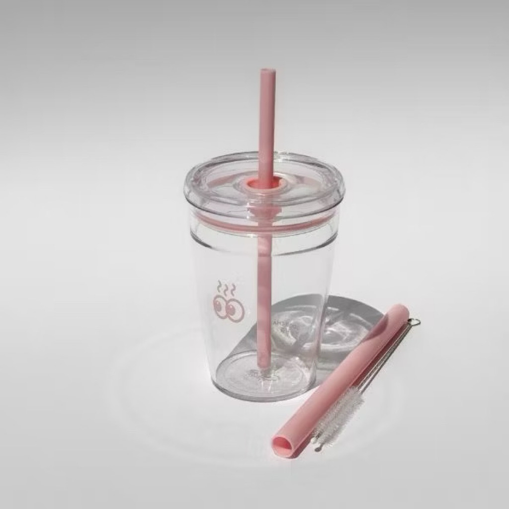 (พร้อมส่ง) GOOD CHĀ - Tritan Baby Tumbler แก้วใส มาพร้อมหลอด