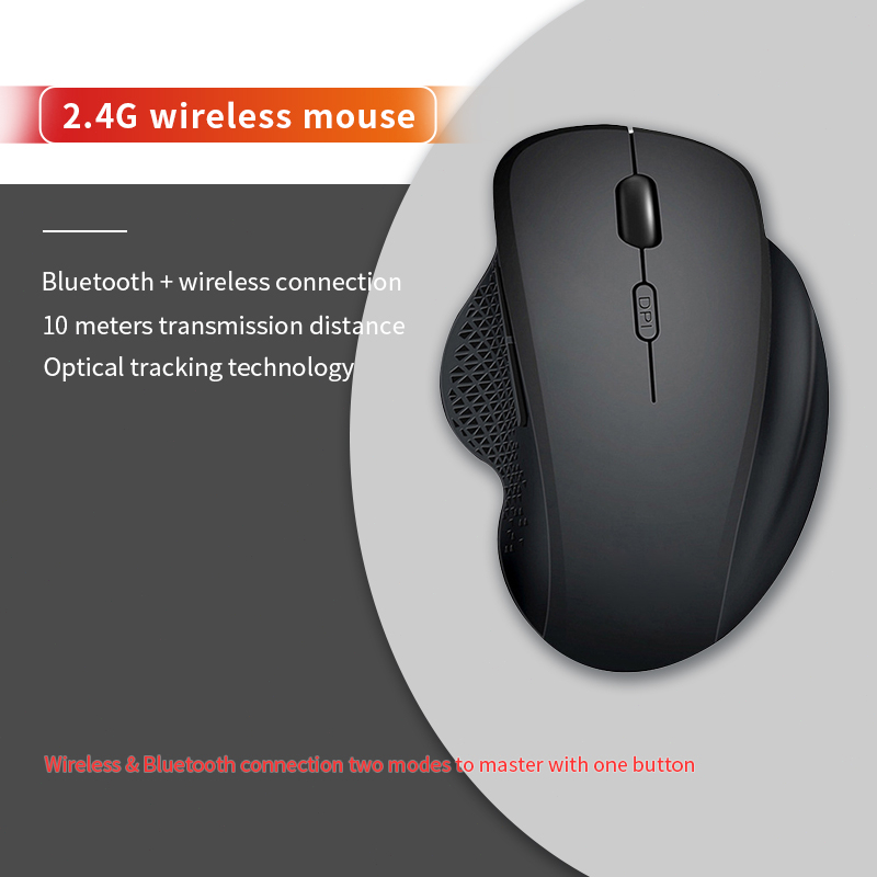 ของแท้   เมาส์เกมมิ่งไร้สายแบบชาร์จไฟได้ เมาส์ USB Bluetooth ขนาดเล็ก เมาส์ตามหลักสรีรศาสตร์พร้อมอะแดปเตอร์ Type-C ราคา ถูกที่สุด ดีลบีเคเค แกลเลอรีภาพที่ 9