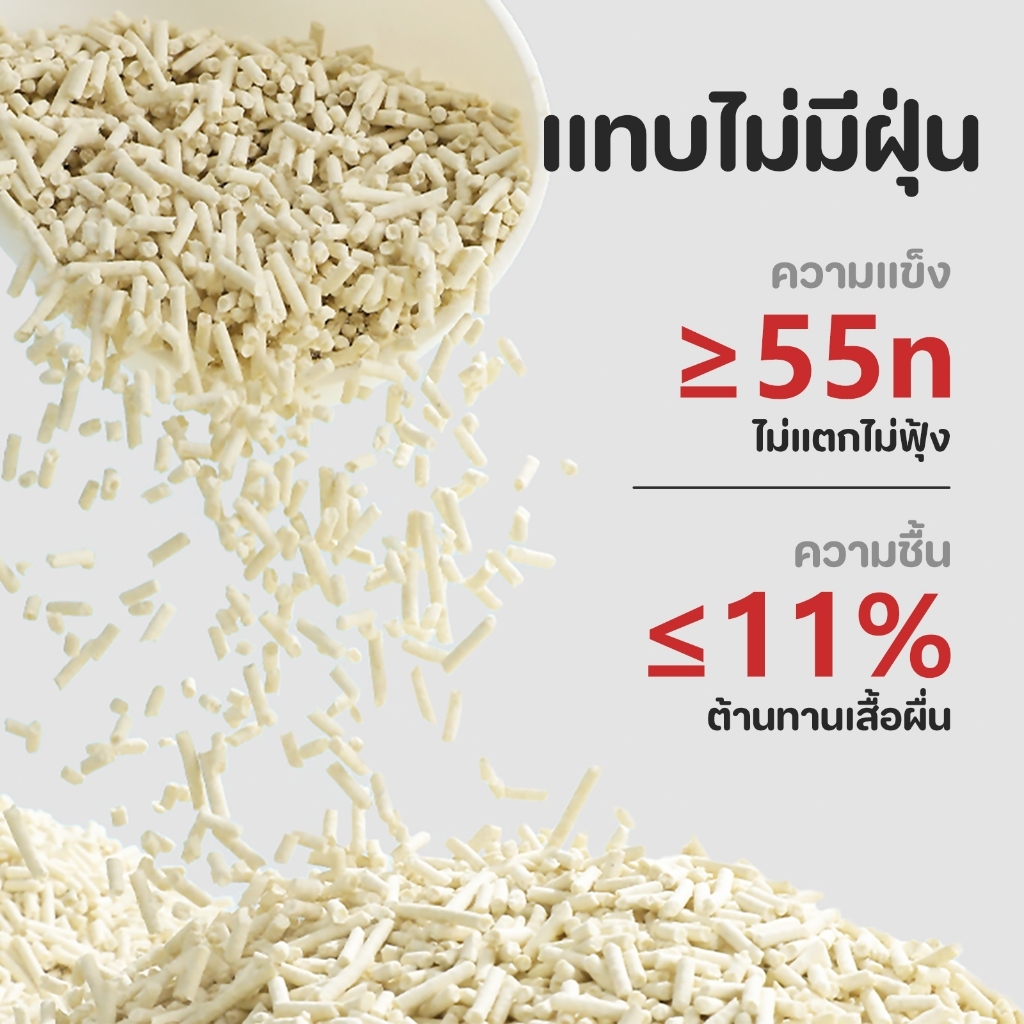 🔥🔥ทรายแมว เบนโทไนท์ทรายแมว ทรายเต้าหู้ออร์แกนิค ผลิตจากกากถั่วเหลืองธรรมชาติ ทรายแมว จับตัวเป็นก้อนเร็ว Cat Litter 10KG - รูปที่ 4