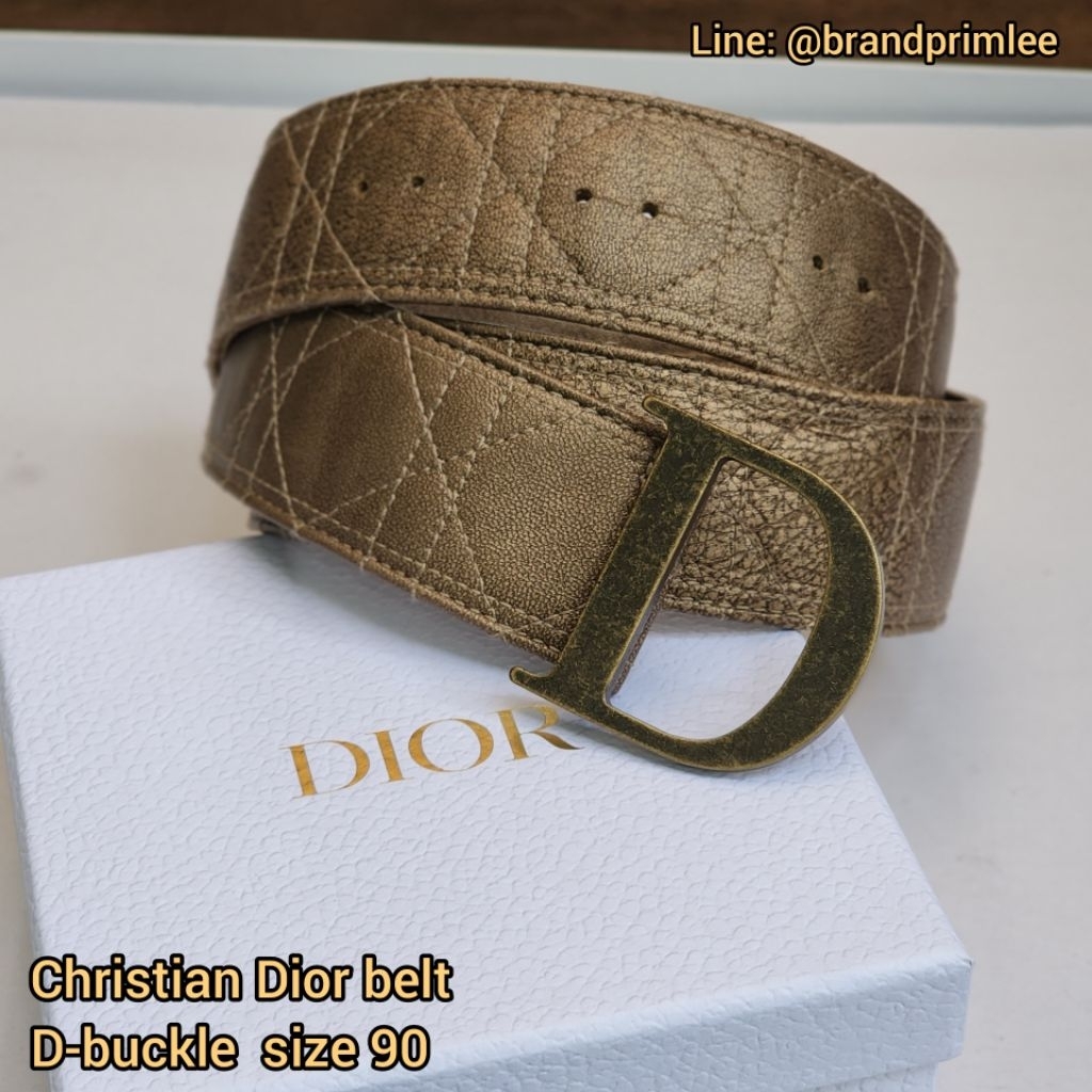 🌟 Christian Di🏵r belt D-buckle  size 90 เอว 32-36 ใส่ได้