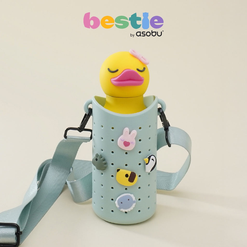 Asobu Bestie ลายเป็ด ขวดน้ำสูญญากาศคาแรคเตอร์สุดน่ารัก รูปที่ 5