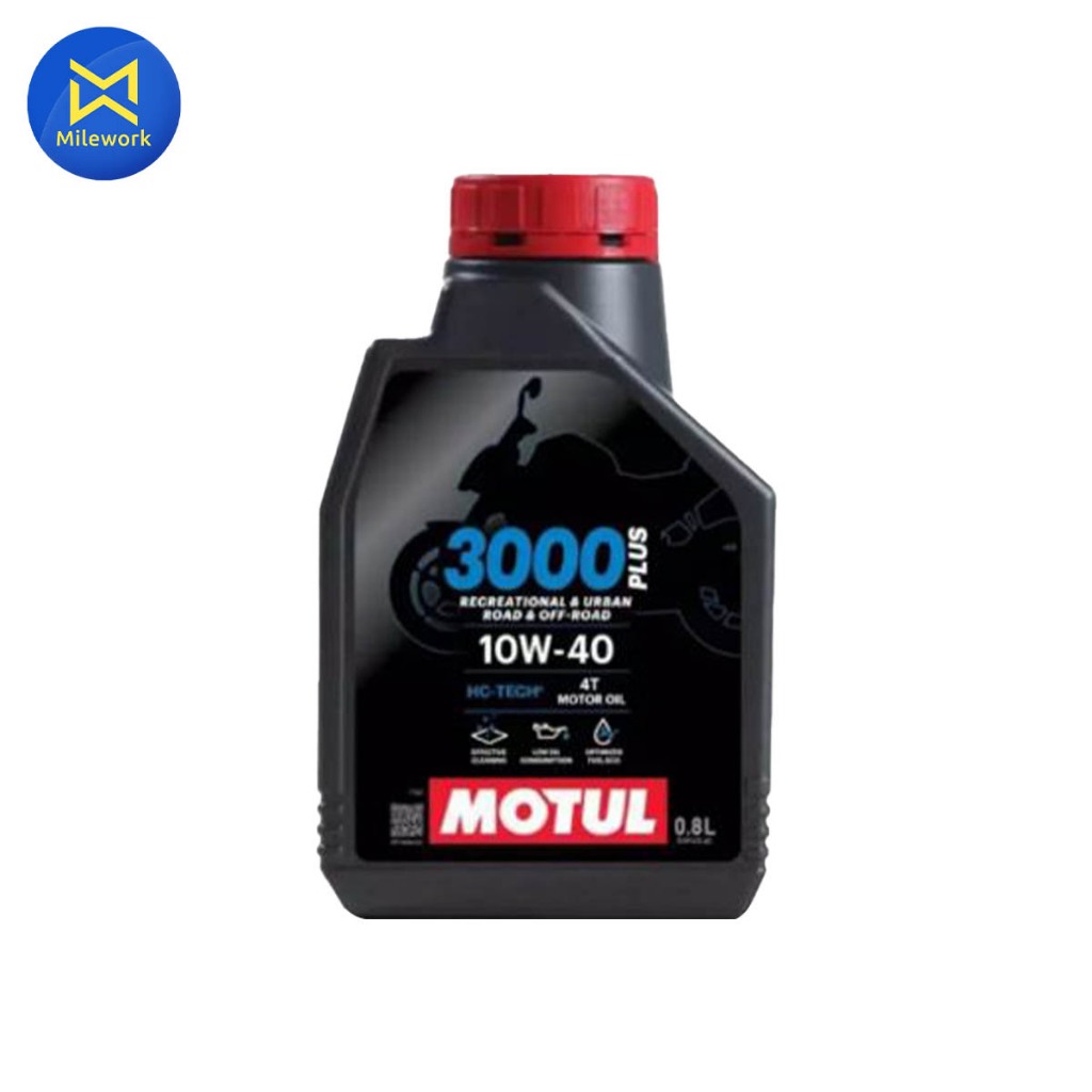น้ำมันเครื่องมอเตอร์ไซค์ MOTUL-3000 PLUS  มีให้เลือก 2 เบอร์  10W40 , 20W50 ขนาด 0.8L, 1L