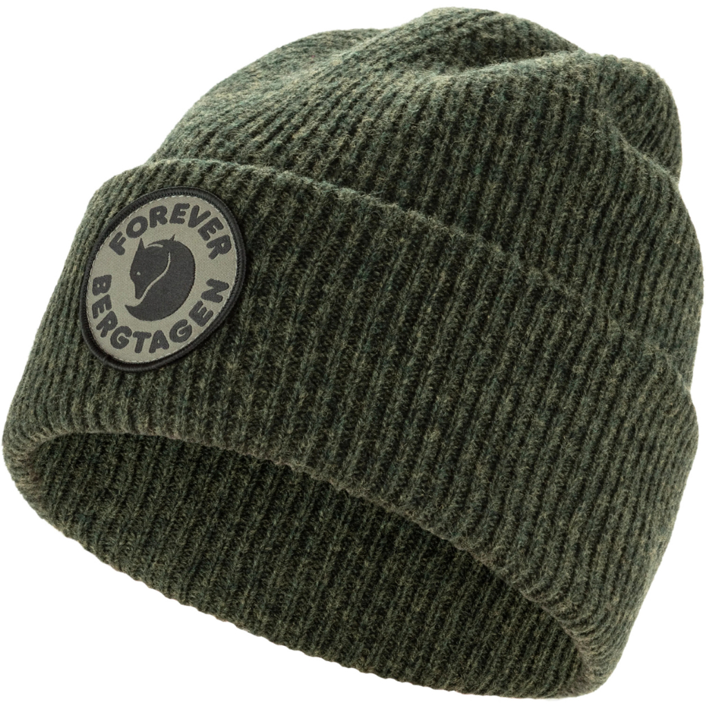 Fjallraven Bergtagen Forever Wool Beanie หมวกไหมพรม หมวกถัก ผ้าขนแกะ โลโก้แบรนด์ นุ่ม อบอุ่น by Jeep Camping