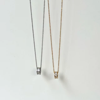 TROPHIES.CO - Gem garden necklace สร้อยคอห่วงเพชร สร้อยคอเพชร สร้อยคอมินิมอล