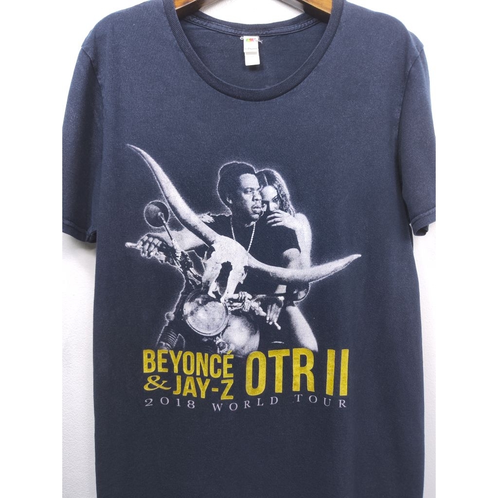 เสื้อวง มือสอง BEYONCE and JAY Z หลังทัวร์ ตอกปี 2018 อก 38 ยาว 27 #625