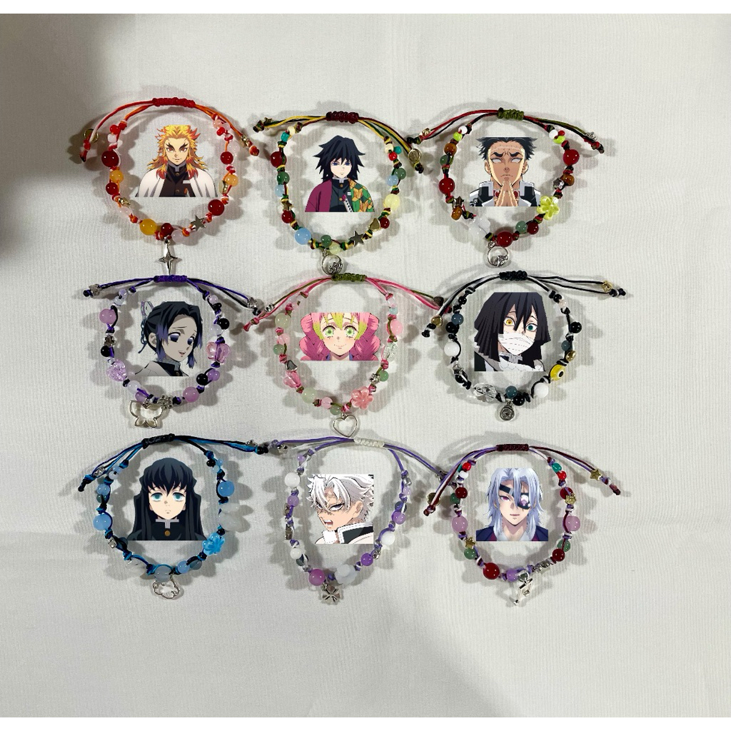 [Handmade] กำไลเชือกเทียนตามตัวละคร demon slayer