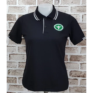 เสื้อโปโลสีดำ กระทรวงสาธารณสุข ผ้านุ่มใส่สบาย ปักสวย(Black Polo)