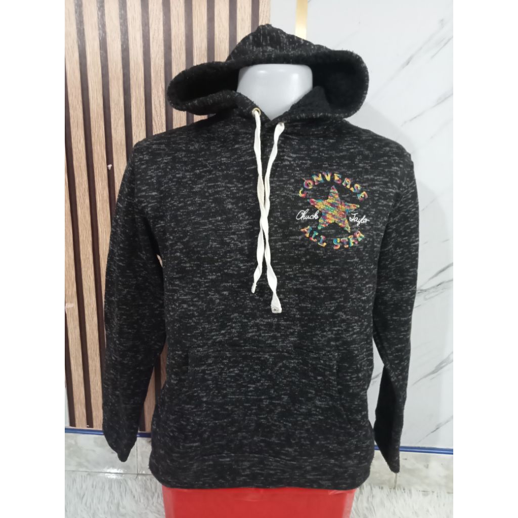 เสื้อกันหนาวแขนยาวมีฮู้ดยี่ห้อ CONVERSE ALL STAR มือสองกระสอบนำเข้า