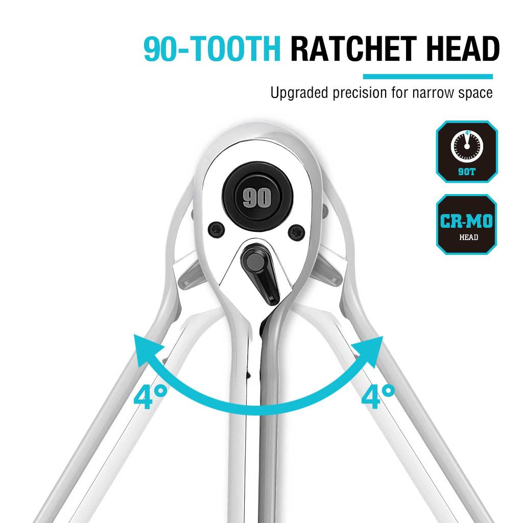 [พร้อมส่งจากไทย] Duratech รุ่น DT401018 ด้ามฟรีปรับยืดได้ ขนาด 1/2 นิ้ว Extendable 1/2 Dr. Ratcheting Handle - รูปที่ 3