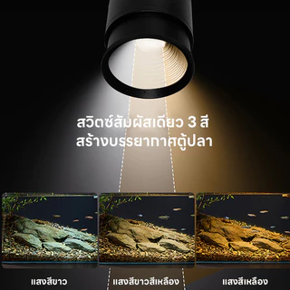 🔥【NEW】ไฟตู้ปลา LED ใหม่ กะทัดรัดและสวยงาม หมุนได้ 360° ปรับมุมและระยะโฟกัสได้ 3 สี